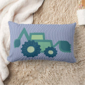 Groene en blauwe kinder graafmachine kussen (Deken)
