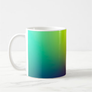 GROENE EN BLAUWE LICHTILLUSTRATIE KOFFIEMOK