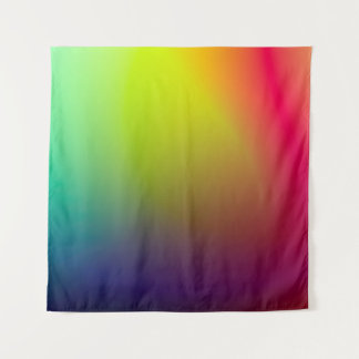 GROENE EN BLAUWE LICHTILLUSTRATIE WANDKLEED