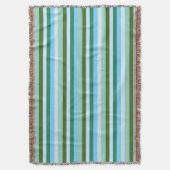 Groene en blauwe lijnen deken (Voorkant Verticaal)