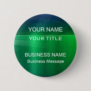 Groene en Blauwe Metaal - de Steen kijkt Ronde Button 5,7 Cm