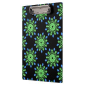 Groene en blauwe neonbloem klembord (Links)