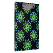 Groene en blauwe neonbloem klembord (Rechts)