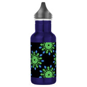 Groene en blauwe neonbloem waterfles (Links)