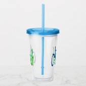Groene En Blauwe Noach Naam, Acryl Drinkbeker (Rechts)