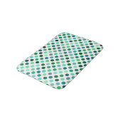 Groene en Blauwe Polka Dot Badmat (Gekanteld)