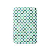 Groene en Blauwe Polka Dot Badmat (Voorkant Verticaal)