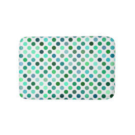 Groene en Blauwe Polka Dot Badmat