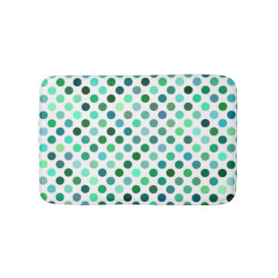 Groene en Blauwe Polka Dot Badmat