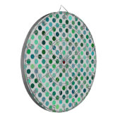 Groene en Blauwe Polka Dot Dartbord (Voorkant Links)