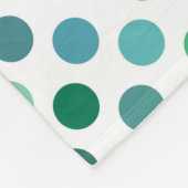 Groene en Blauwe Polka Dot Fleece Deken (Hoek)