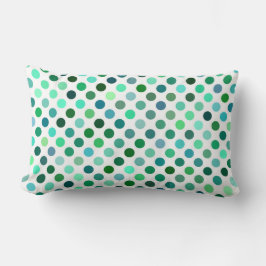 Groene en Blauwe Polka Dot Kussen