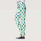 Groene en Blauwe Polka Dot Leggings (Links)