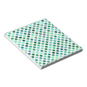 Groene en Blauwe Polka Dot Notitieblok (Schuin)