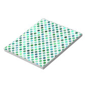 Groene en Blauwe Polka Dot Notitieblok (Linkerzijde)