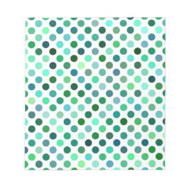 Groene en Blauwe Polka Dot Notitieblok