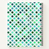 Groene en Blauwe Polka Dot Notitieboek (Achterkant)