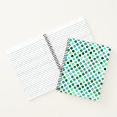 Groene en Blauwe Polka Dot Notitieboek (Binnen)