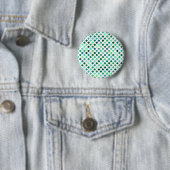 Groene en Blauwe Polka Dot Ronde Button 5,7 Cm (In situ)