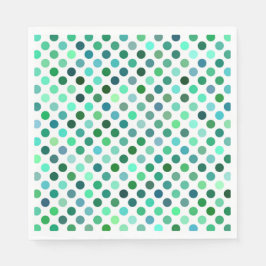 Groene en Blauwe Polka Dot Servet