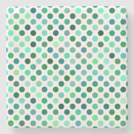 Groene en Blauwe Polka Dot Stenen Onderzetter