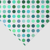 Groene en Blauwe Polka Dot Tissuepapier (Detail)