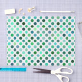 Groene en Blauwe Polka Dot Tissuepapier (Craft)