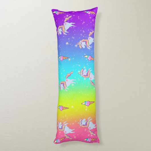 Groene en blauwe regenboogstraal lichaamskussen (Achterkant (Verticaal))