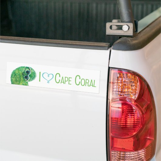 Groene en blauwe roeiooil bumpersticker (Op Truck)