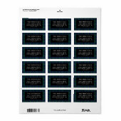 Groene en blauwe ruit kerst retouradres etiket (Full Sheet)