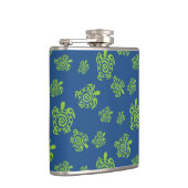 Groene en Blauwe schildpad Heupfles (Rechts)