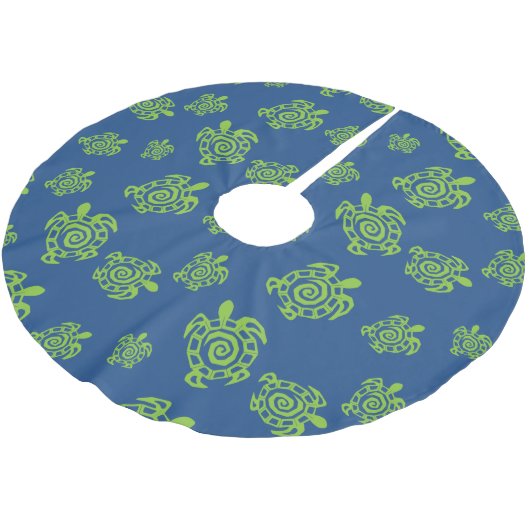 Groene en Blauwe schildpad Kerstboom Rok (Gekanteld)