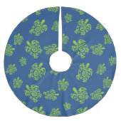 Groene en Blauwe schildpad Kerstboom Rok (Voorkant)