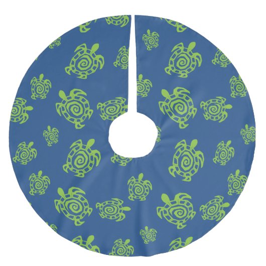 Groene en Blauwe schildpad Kerstboom Rok (Voorkant)