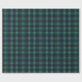 Groene en blauwe Schotse Tartan Plaid Cadeaupapier (Vlak)