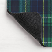 Groene en blauwe Schotse Tartan Plaid Muismat (Hoek)