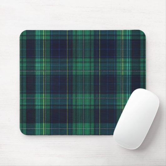 Groene en blauwe Schotse Tartan Plaid Muismat (Met muis)
