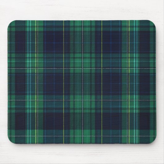 Groene en blauwe Schotse Tartan Plaid Muismat (Voorkant)