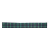 Groene en blauwe Schotse Tartan Plaid Satijnen Lint (Voorkant)