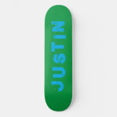 Groene en blauwe skateboard effen kleur (Voorkant)