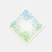 Groene en blauwe spatten servet (Hoek)