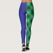 Groene en blauwe speldenstang leggings (Achterkant)