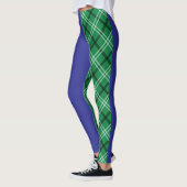 Groene en blauwe speldenstang leggings (Links)