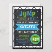 Groene en Blauwe Sprong & Spel Trampoline Park Bou Kaart (Voorkant)