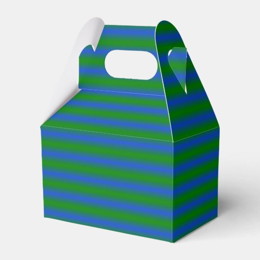 Groene en Blauwe Streephoes Bedankdoosjes (Voorkant Zijde)