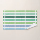 Groene en blauwe strepen bad handdoek (Handdoek)