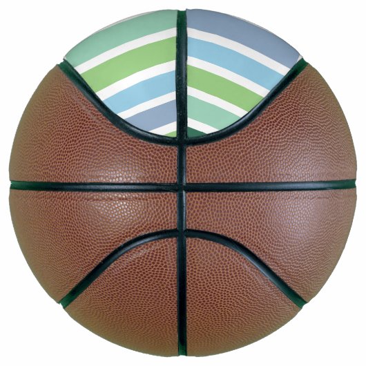 Groene en blauwe strepen basketbal (Rechts)