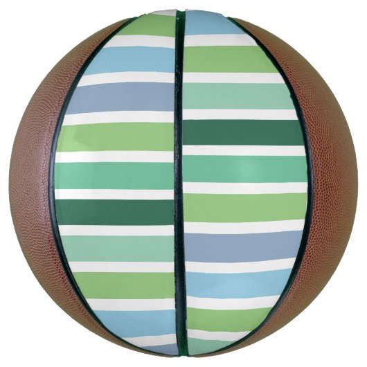 Groene en blauwe strepen basketbal (Verticaal)