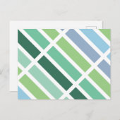 Groene en blauwe strepen briefkaart (Voorkant / Achterkant)