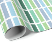 Groene en blauwe strepen cadeaupapier (Rol Hoek)
